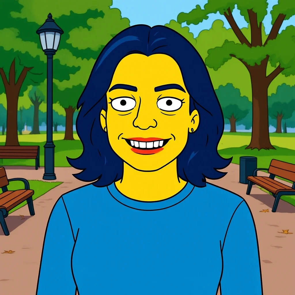 Photo after turn yourself into a simpsons character with AI