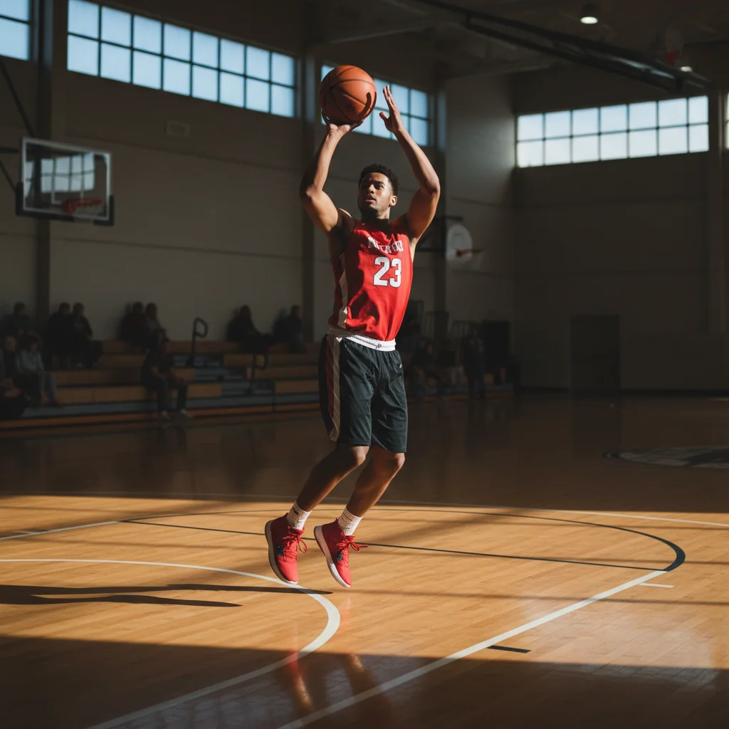 Basketball player action shot