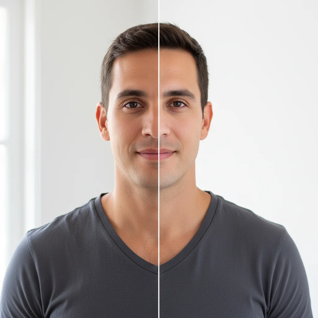 Man with light to medium skin tone