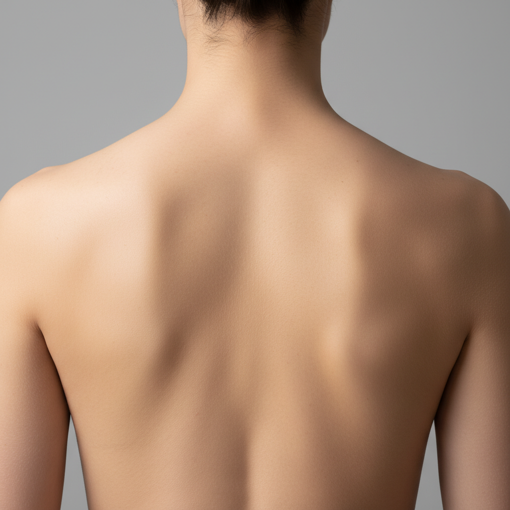 Bare back with no tattoos