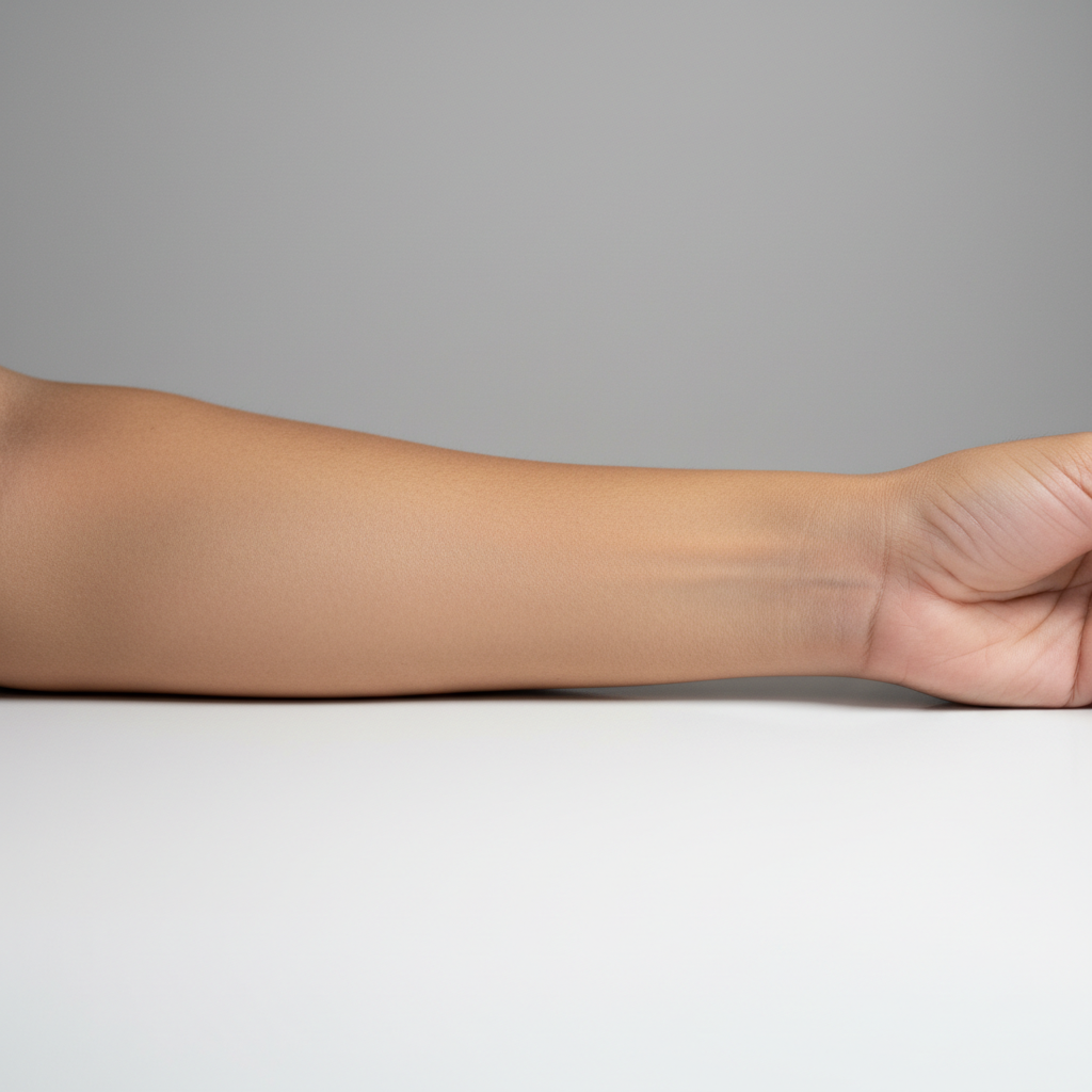 Bare inner forearm with no tattoos