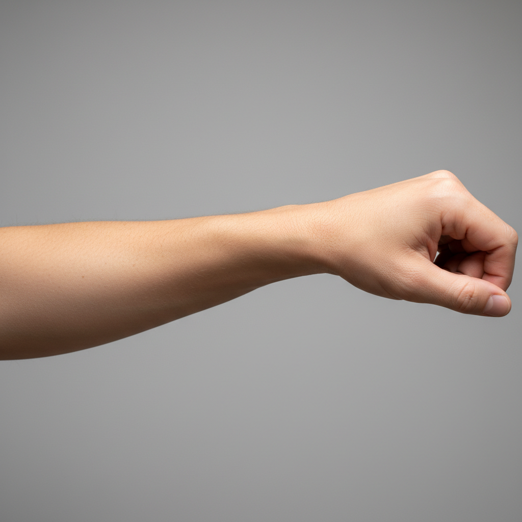 Bare forearm with no tattoos