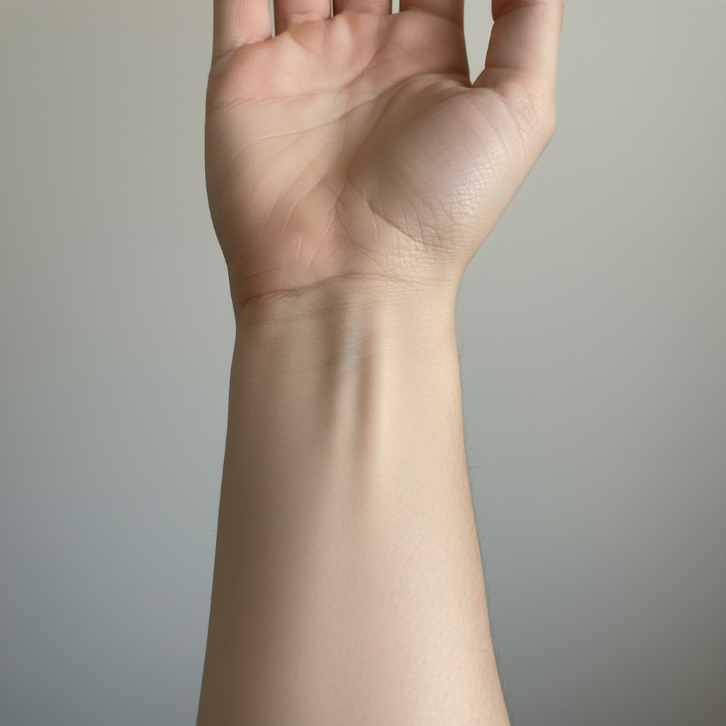 Bare inner wrist with no tattoos