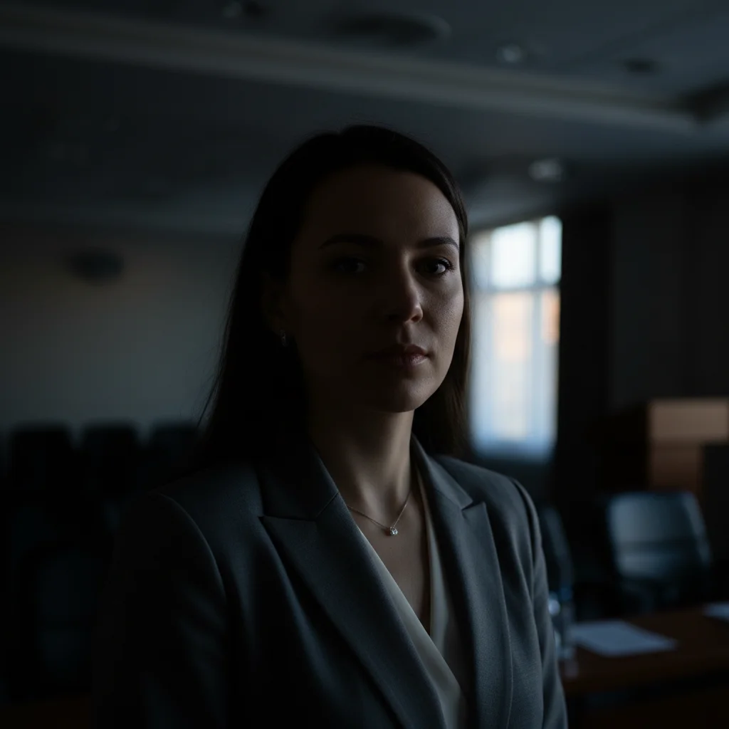 Dark underexposed speaker headshot