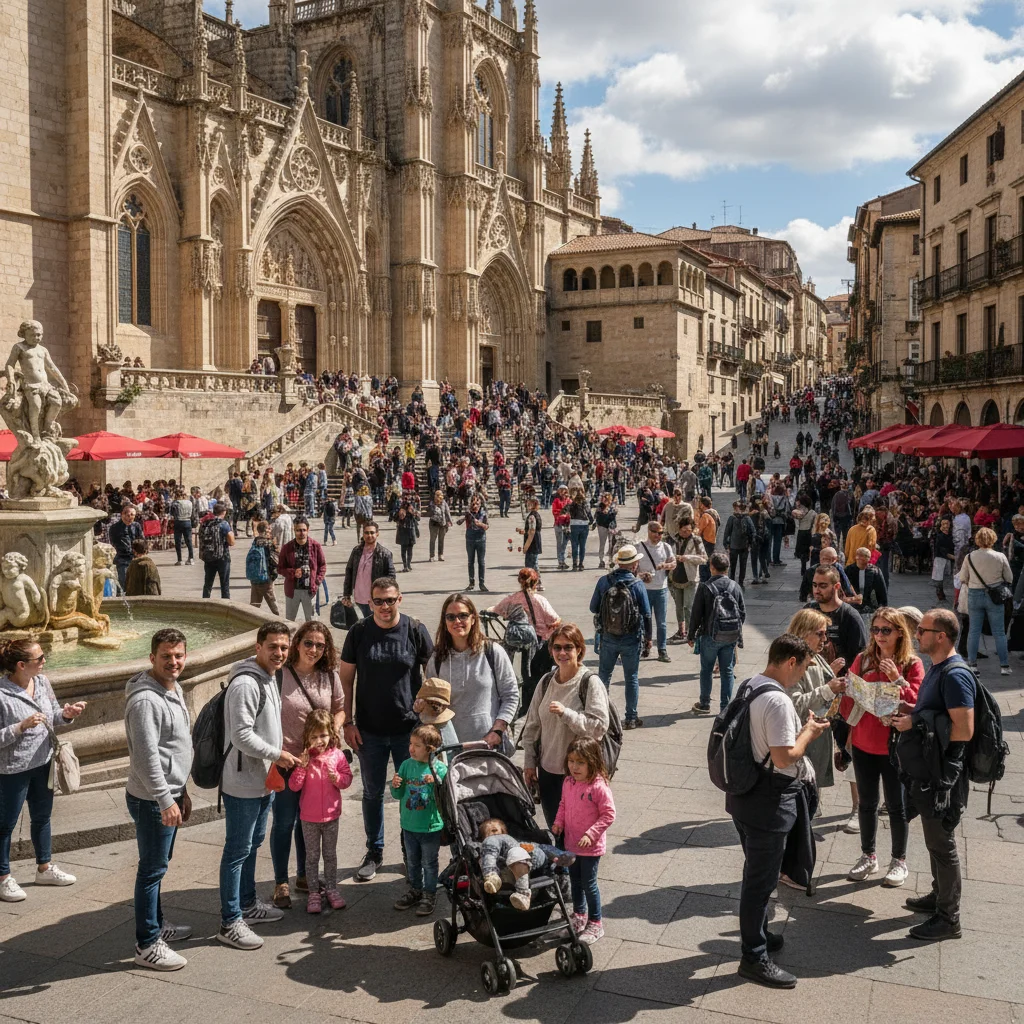 Museum photo with photobomber at left edge