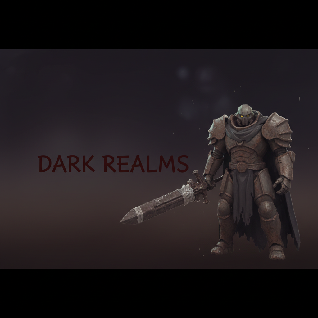 Flat, muted dark gaming banner lacking energy