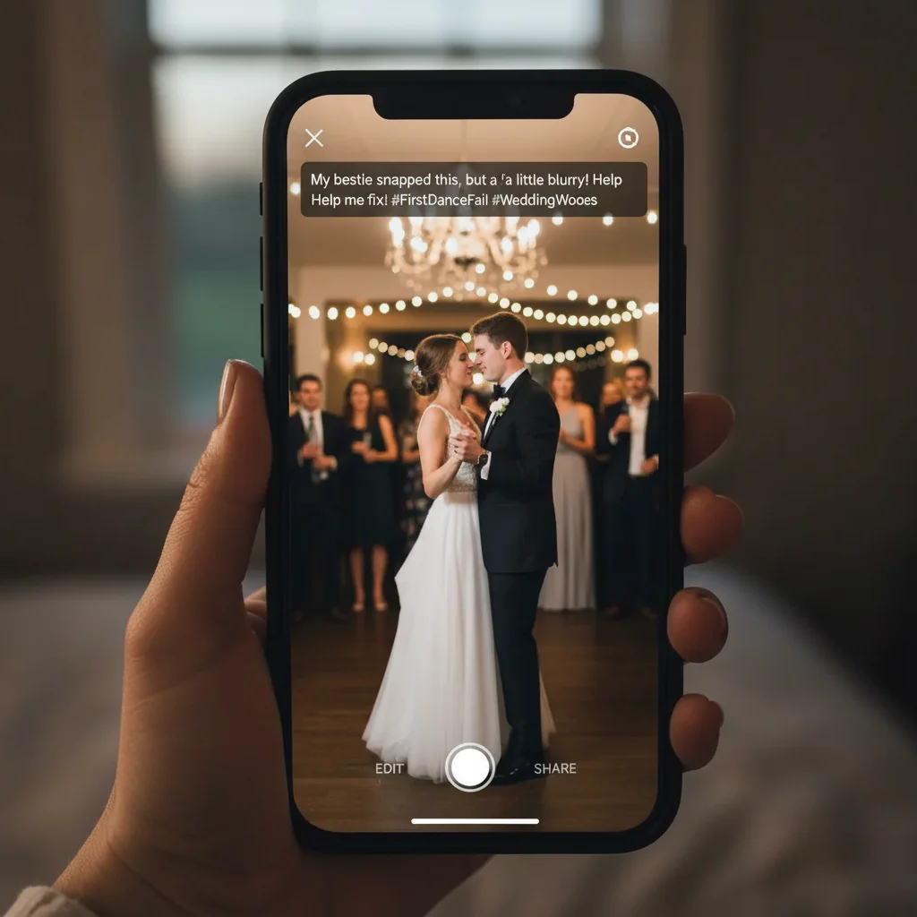 Result after Wedding Photo Fixer — Fix wedding photos with AI: blur, harsh shadows, flash glare, mis