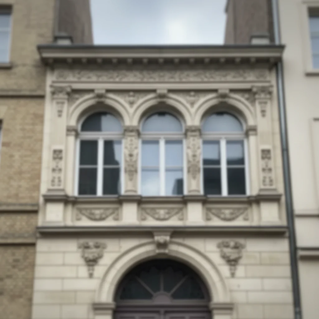Same tower with bright blue sky and white clouds