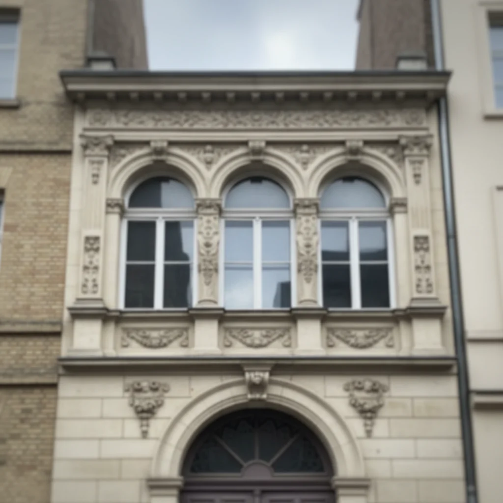 Glass office tower against grey overcast sky