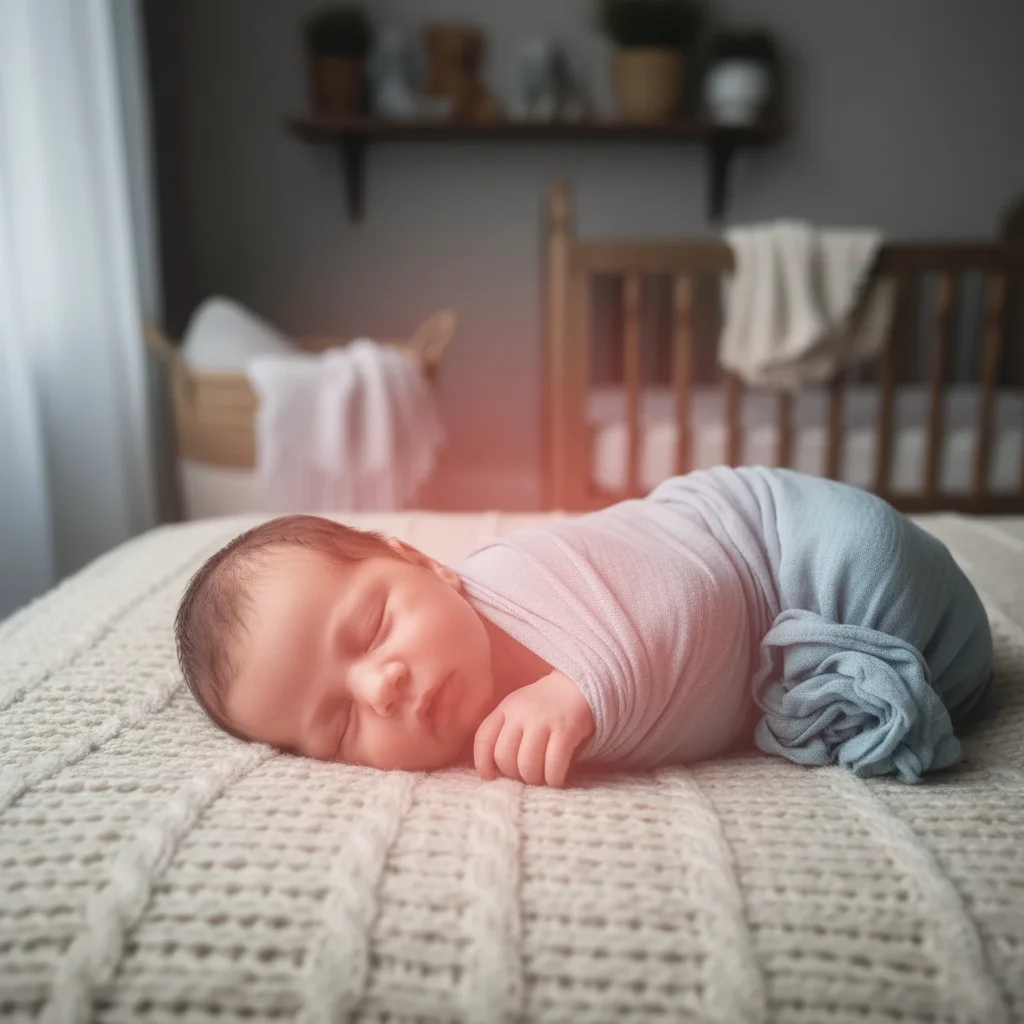 Same baby with beautifully blurred background highlighting the smile