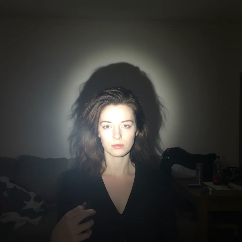 Same portrait with soft studio-quality lighting, natural healthy glow