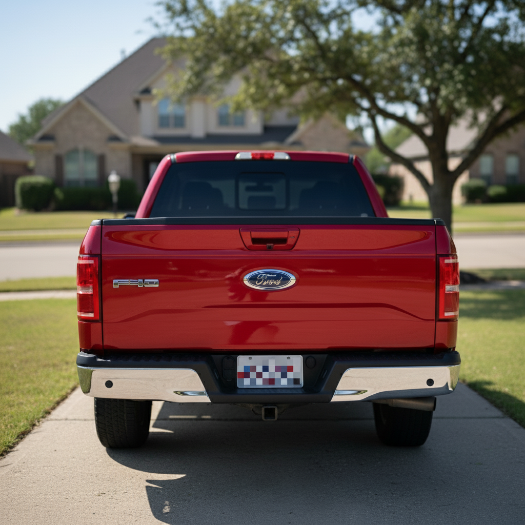 Stesso camion con targa offuscata mosaico