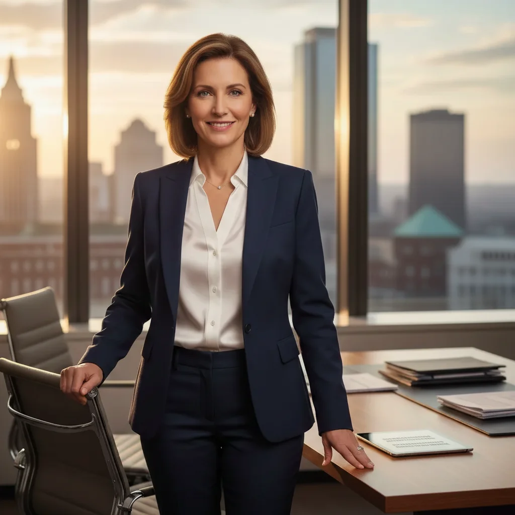 Nonprofit trustee portrait with distinguished presence and governance authority