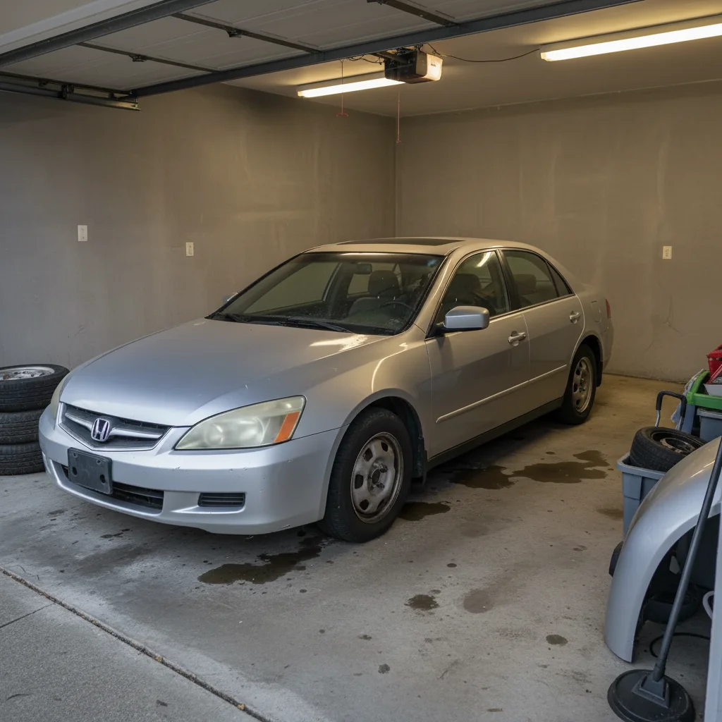 Same sedan on clean concrete floor, professional appearance