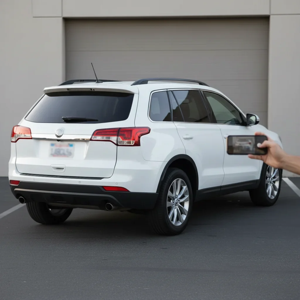 Same SUV with license plate fully blurred for privacy