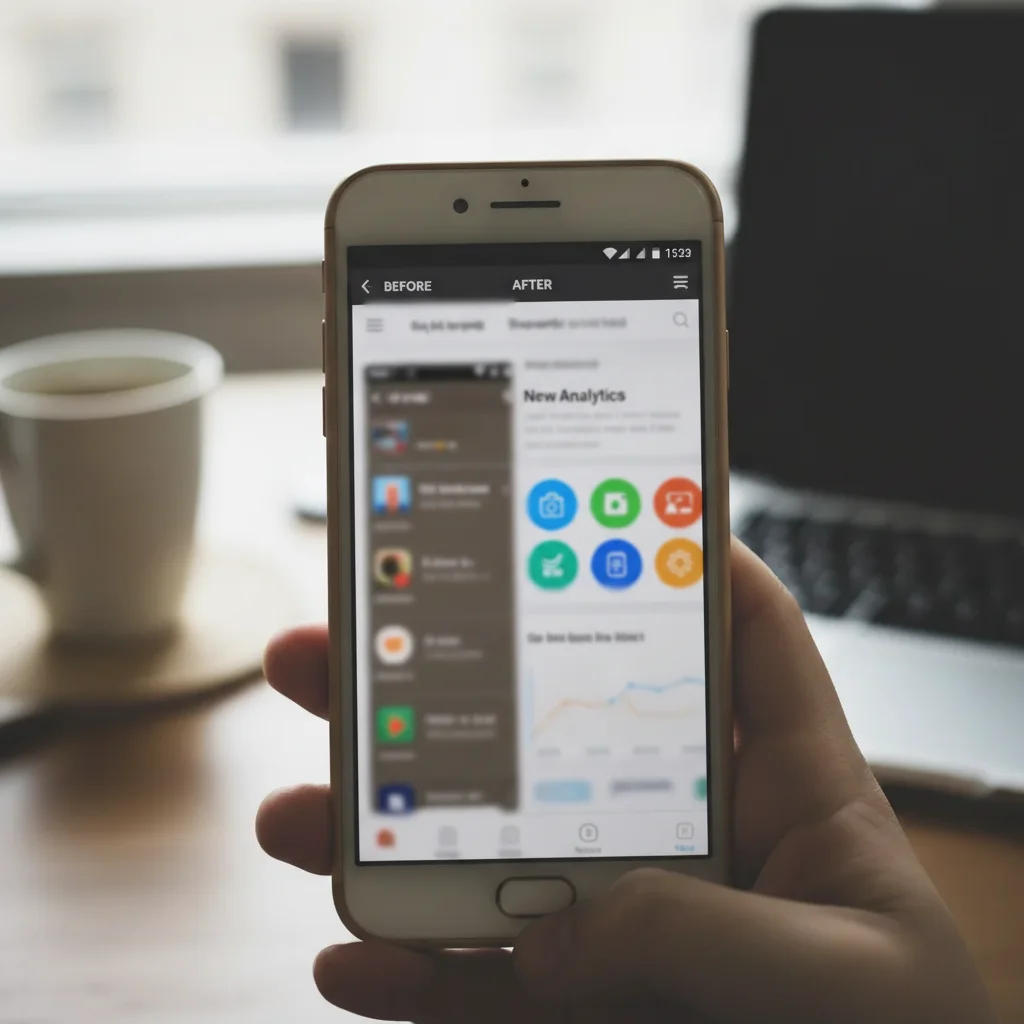 Enhanced clear comparison showing product improvements