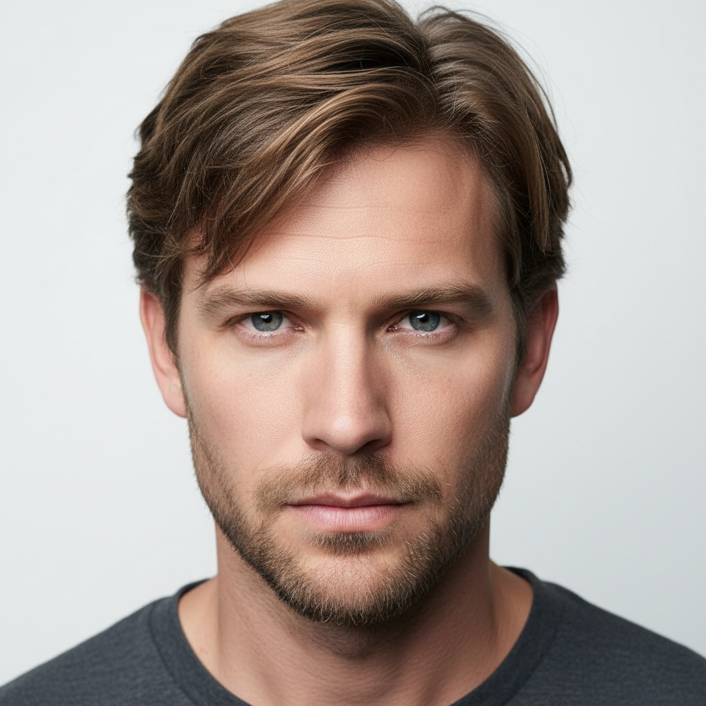 Professional headshot of man with light brown hair