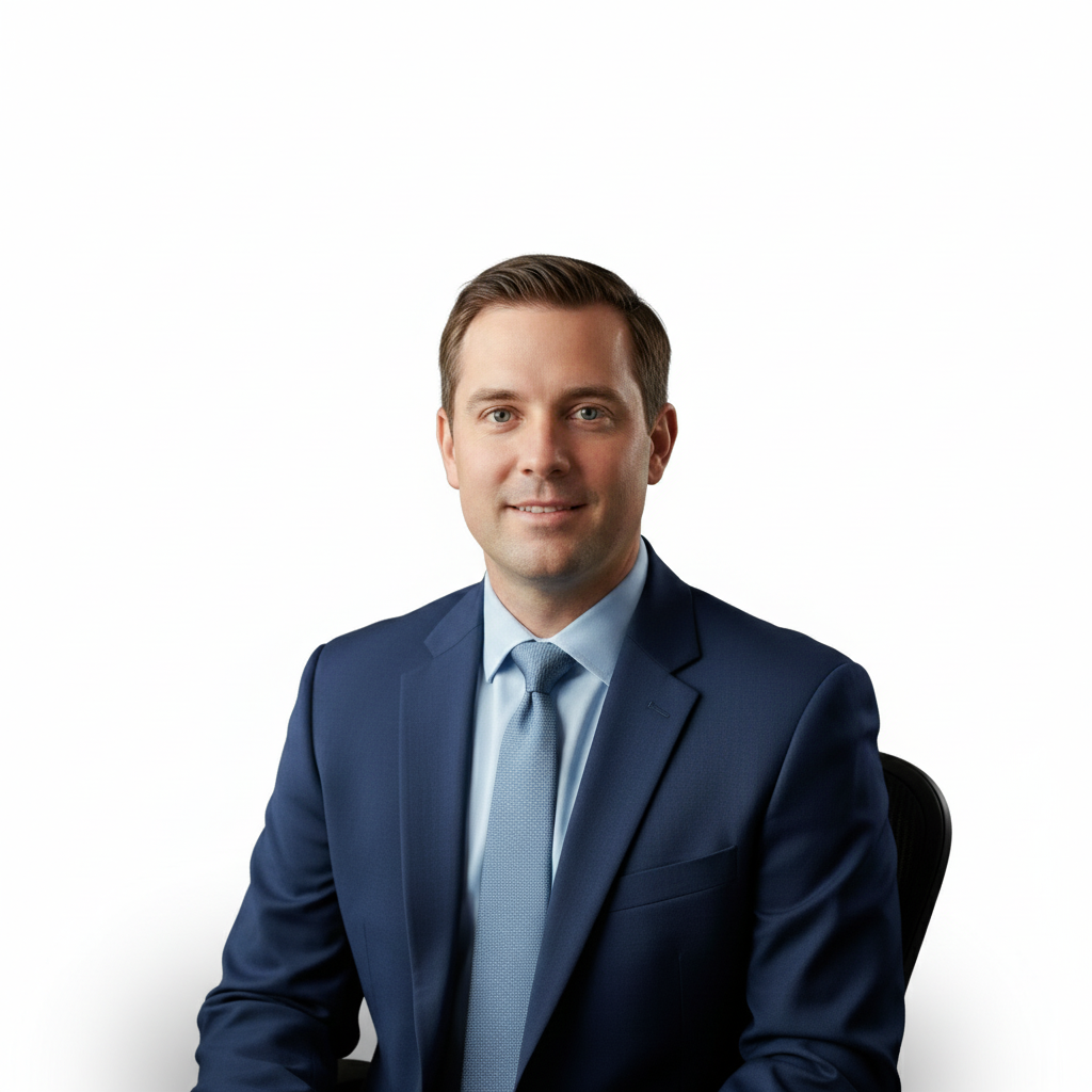 Same portrait with clean white studio background