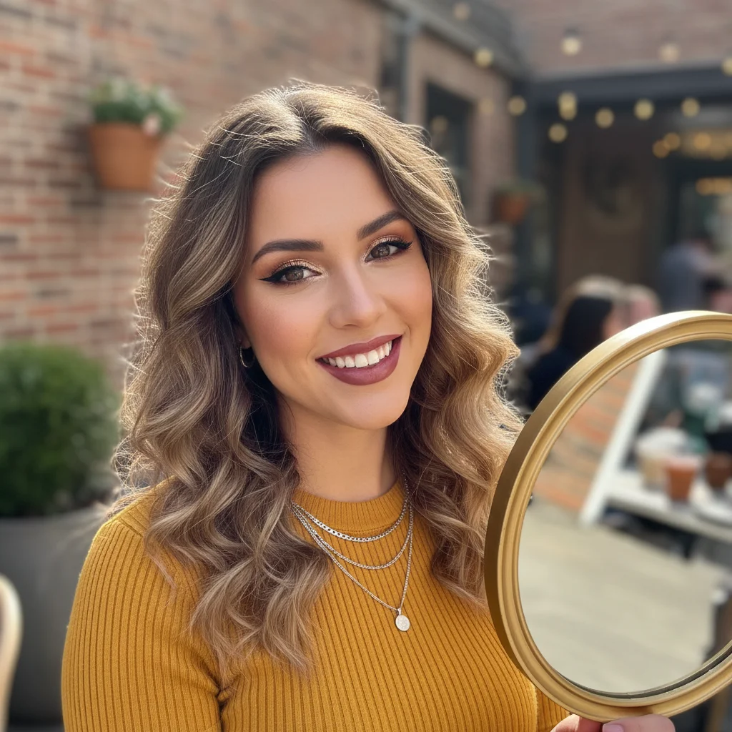 Young woman with black hair in selfie