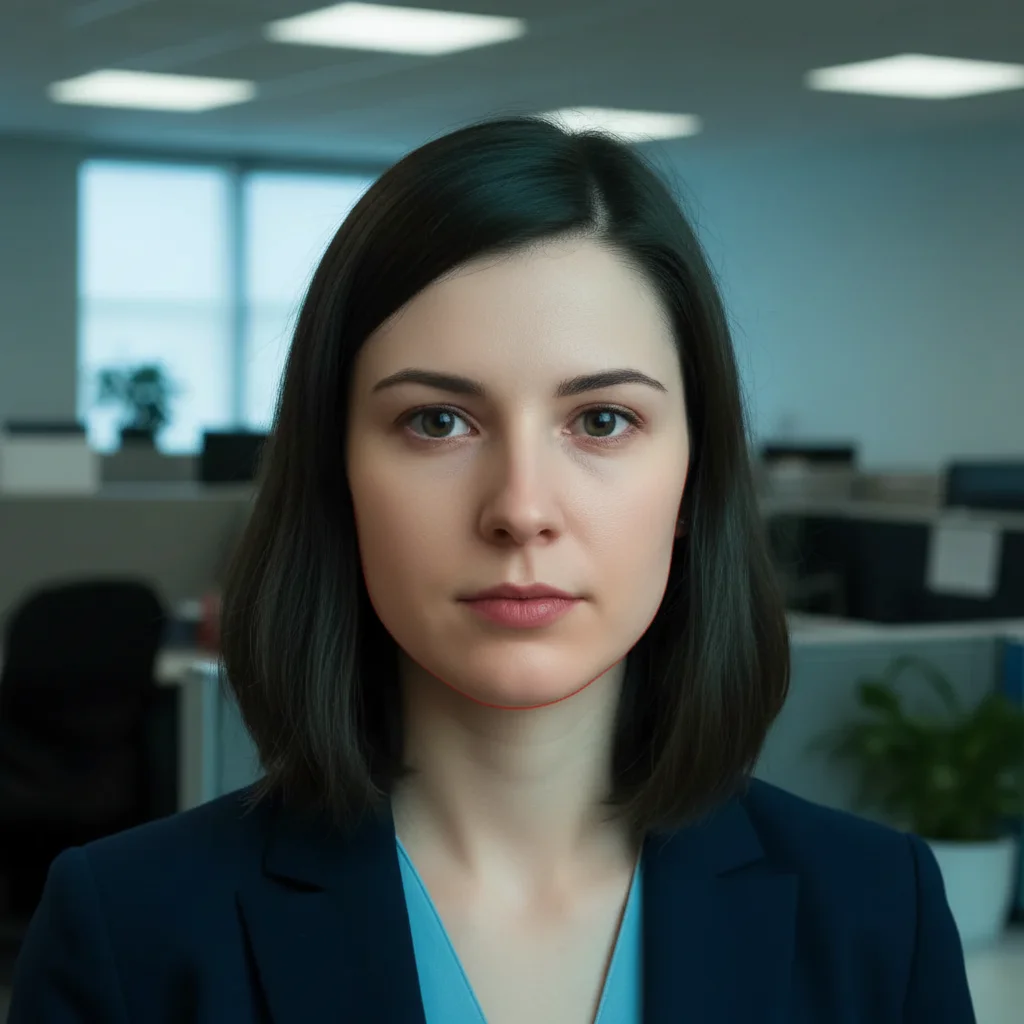 Same headshot with natural healthy skin tones