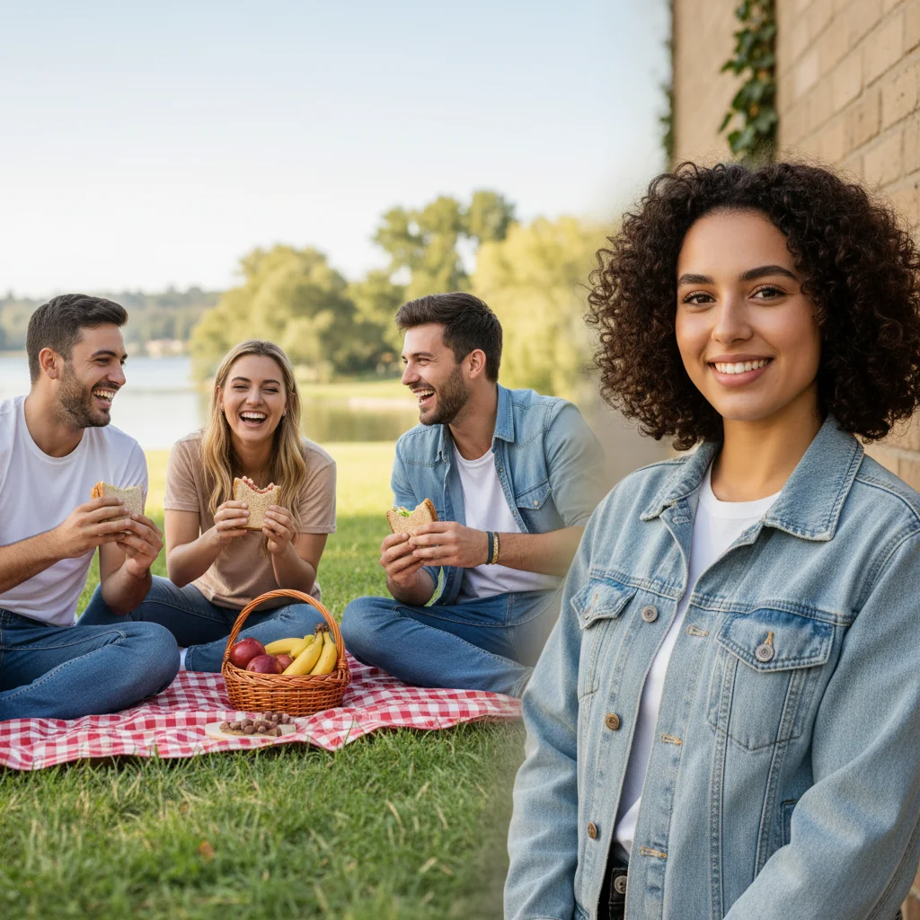 Group of friends at a picnic