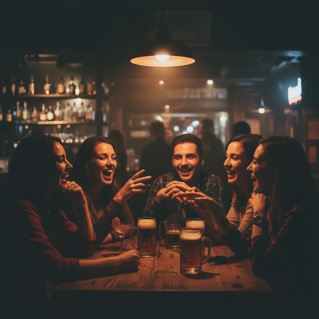 Same bar photo with face well lit and visible