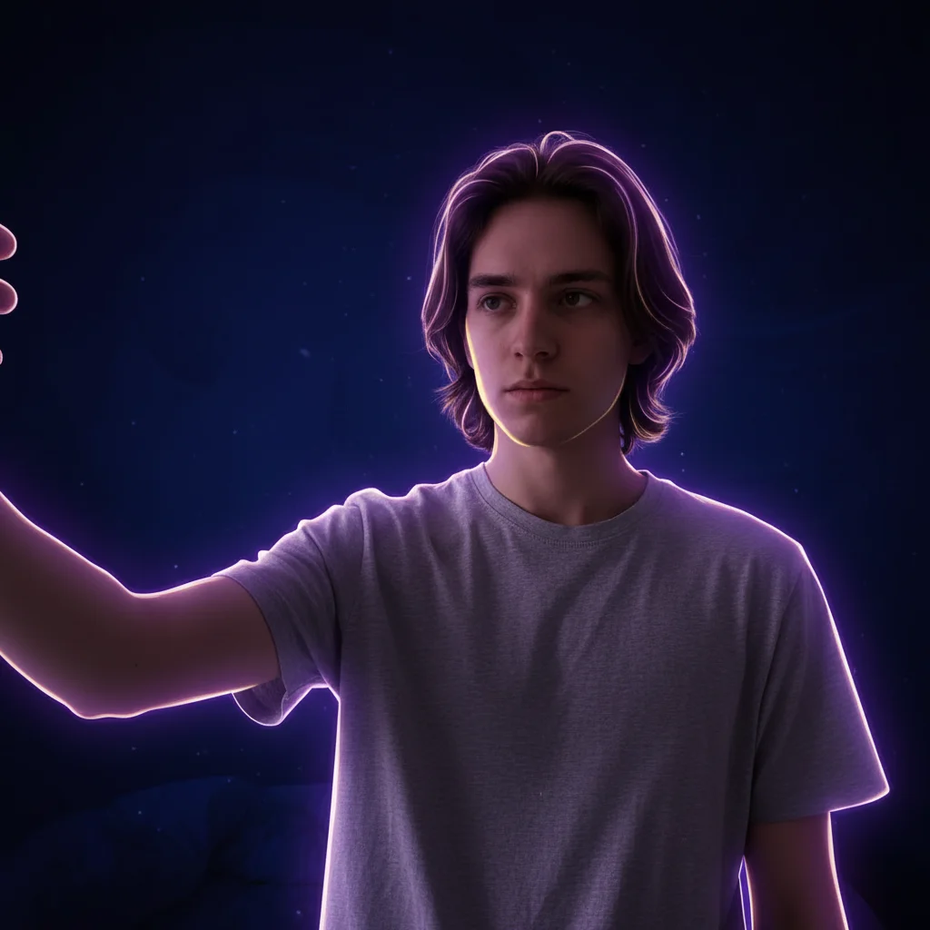 Bold dark fantasy Discord avatar with purple glow and dramatic contrast