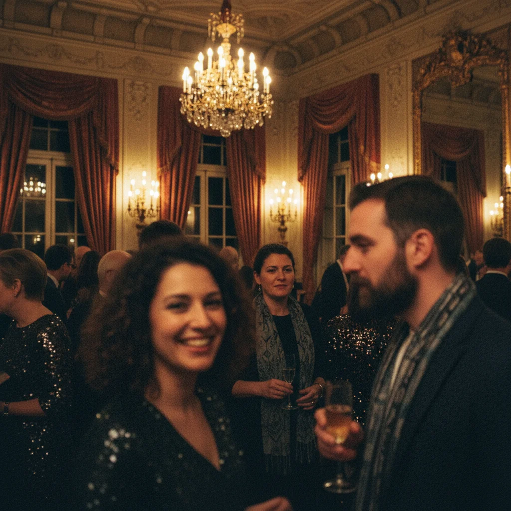 Grainy low light portrait with unclear facial features