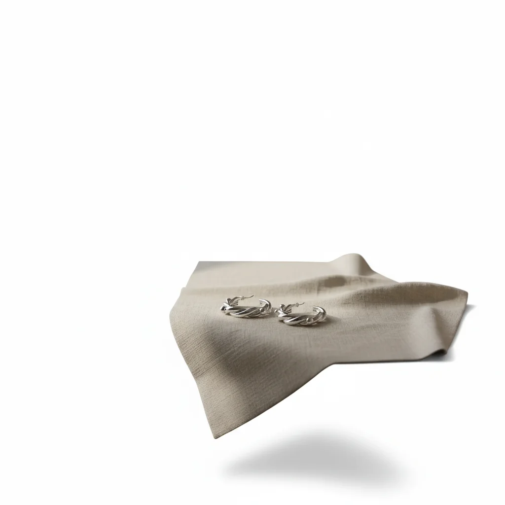 Same earrings on clean white background with soft shadow