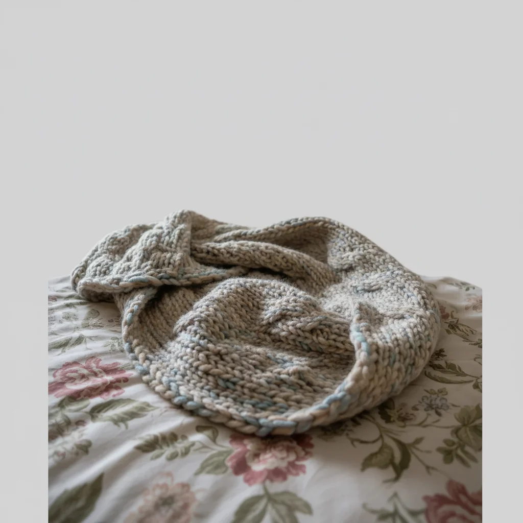 Same scarf on clean gray background, professional look