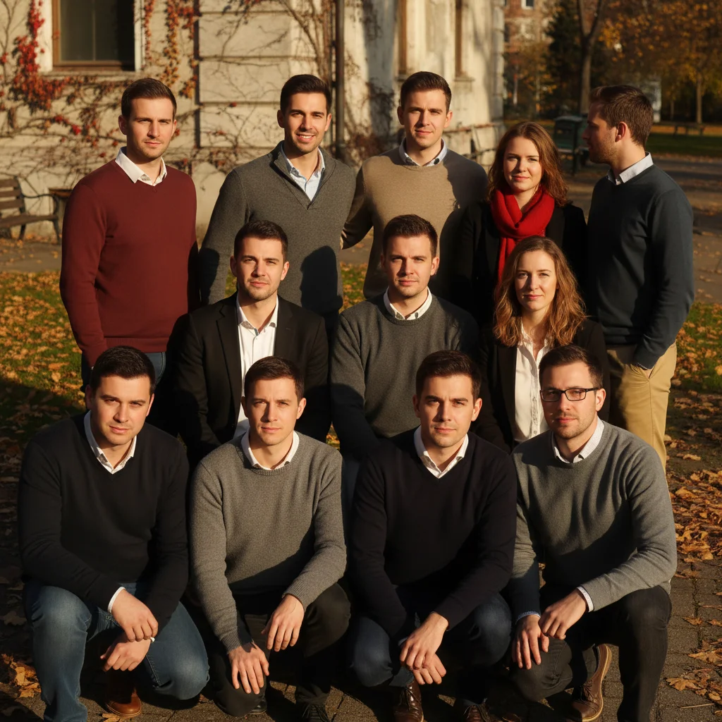 Group photo with heavy yellow color cast