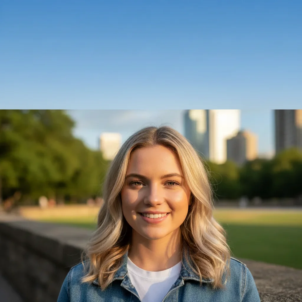Same portrait with extended sky giving proper headroom