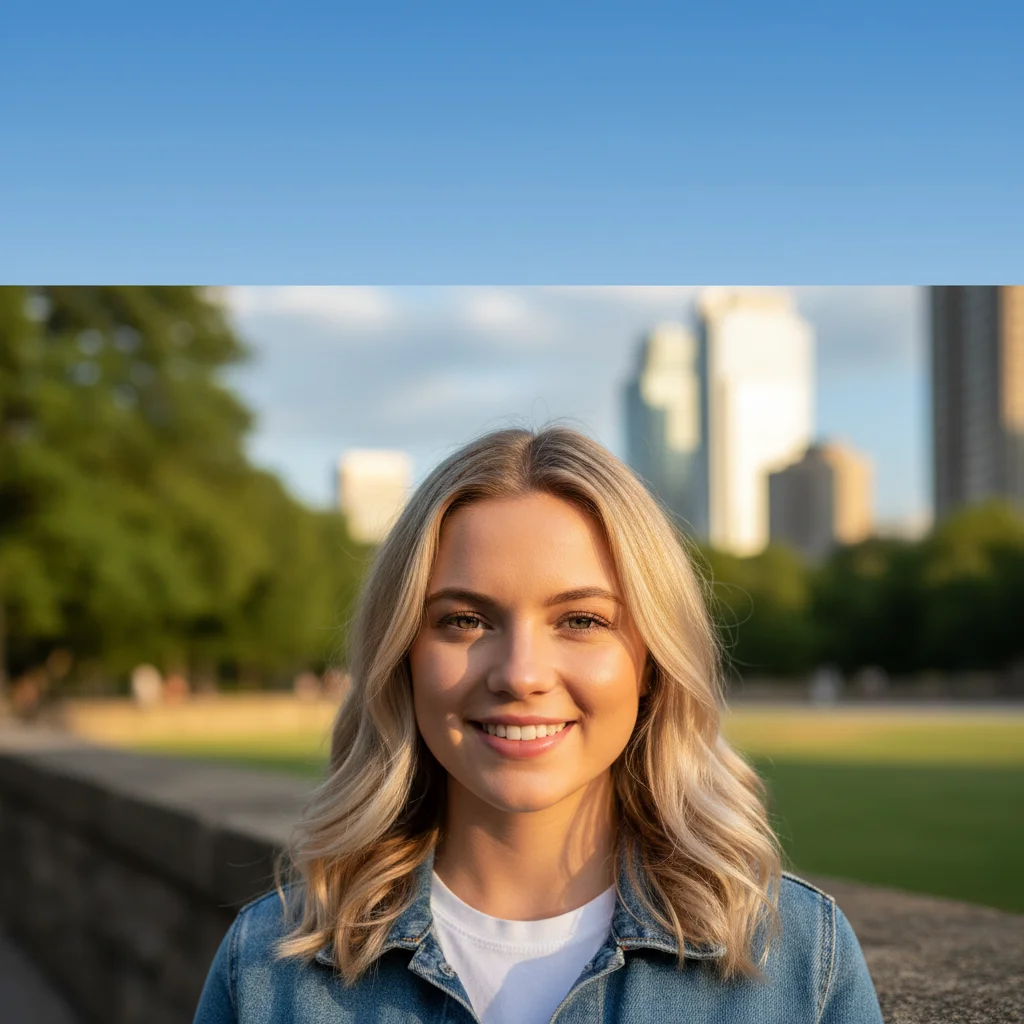 Portrait with head cropped too tight at top edge