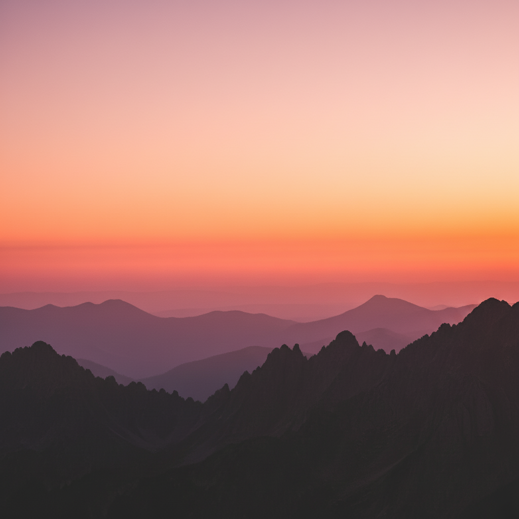 Vibrant sunset with enhanced orange and pink colors