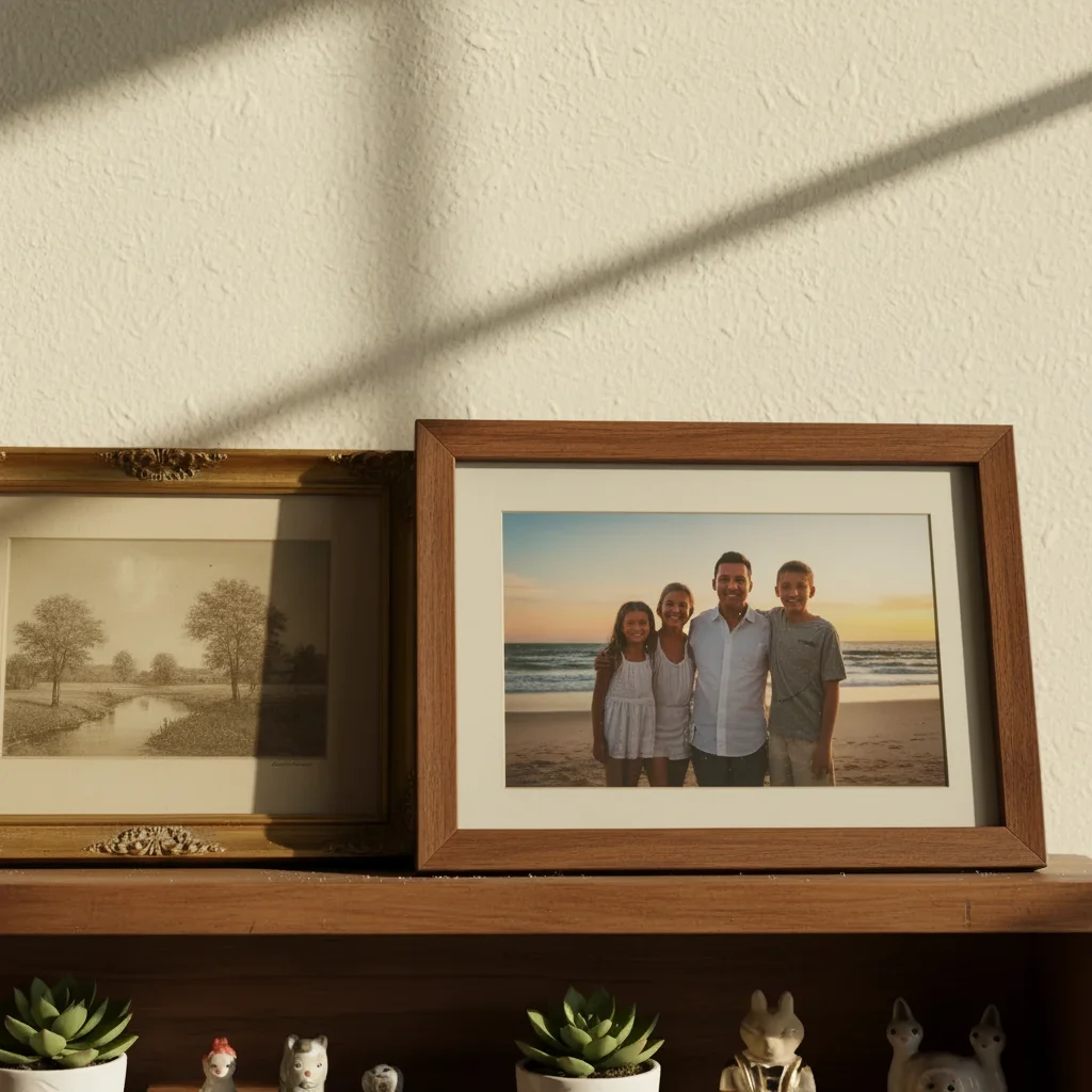 Clean wedding photo with mold damage fully repaired