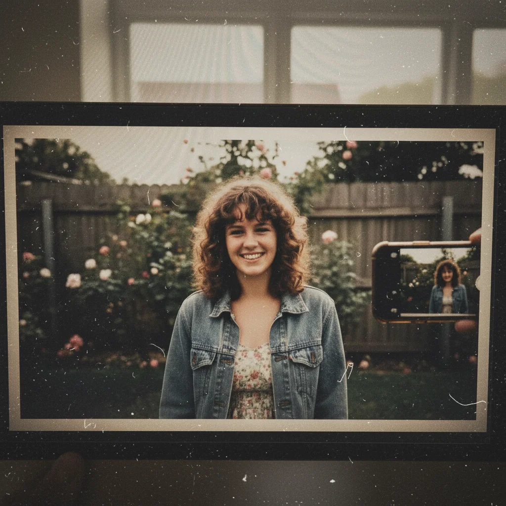 Same family photo with grain cleaned up, clearer details