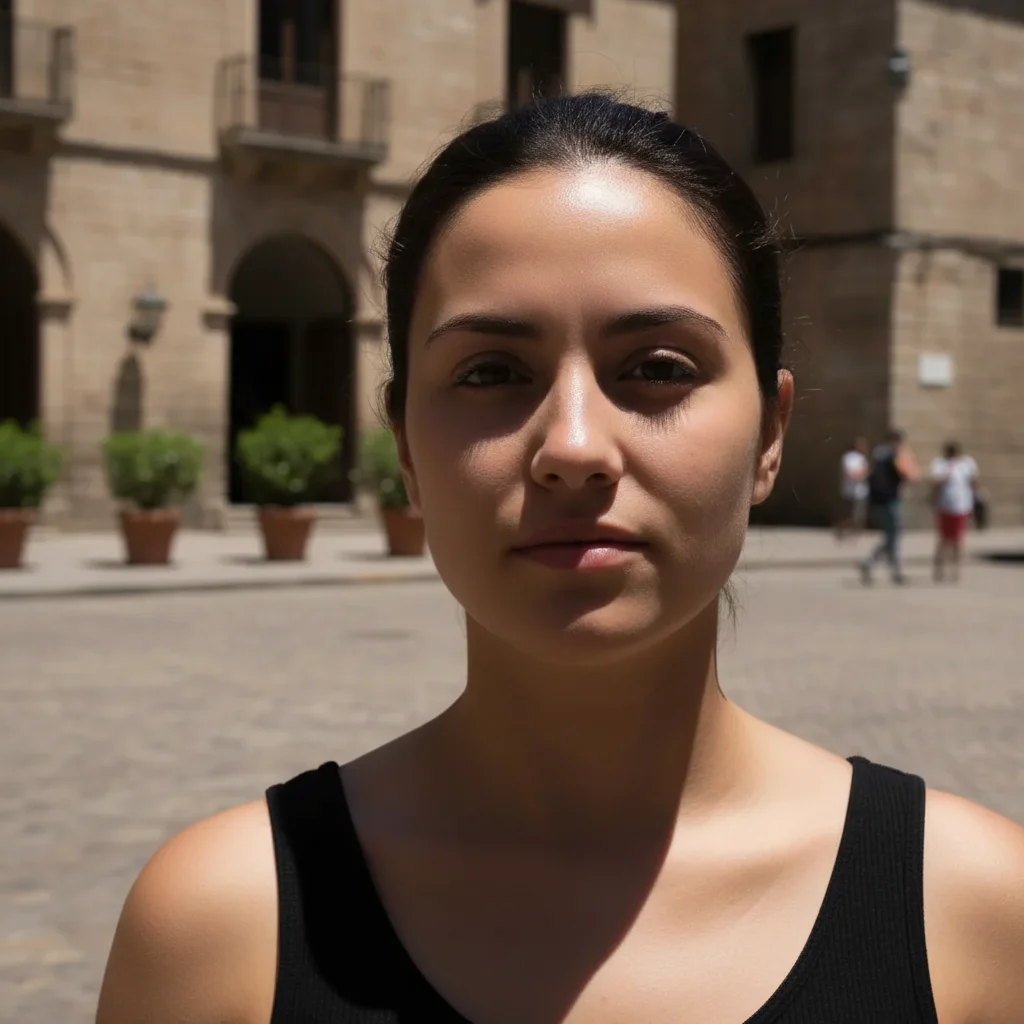 Same portrait with softened shadows, natural lighting