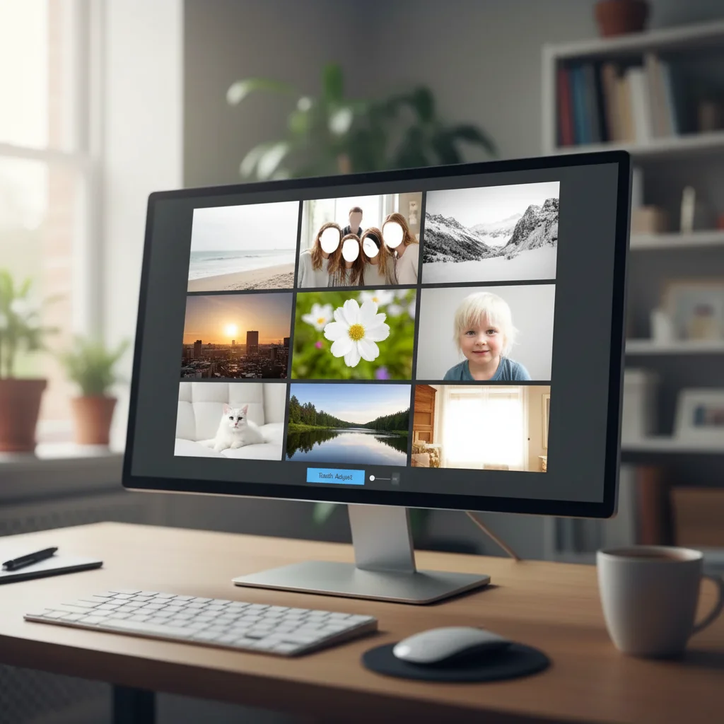 Interior photo with recovered window view and balanced exposure