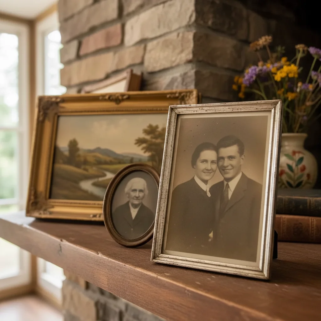 Wedding photo with dress fabric reconstructed and scratch removed