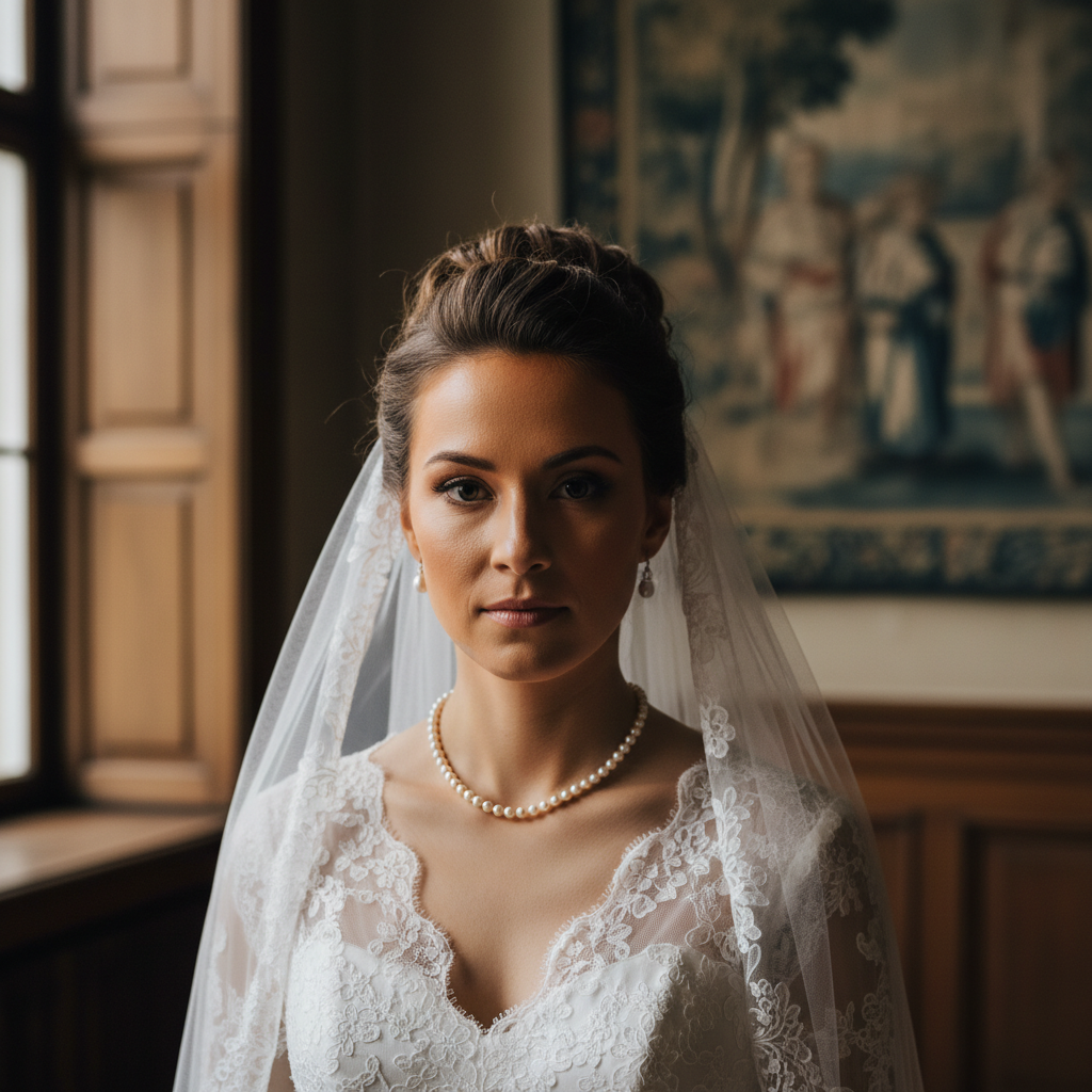 Portrait with mismatched face and neck skin tone