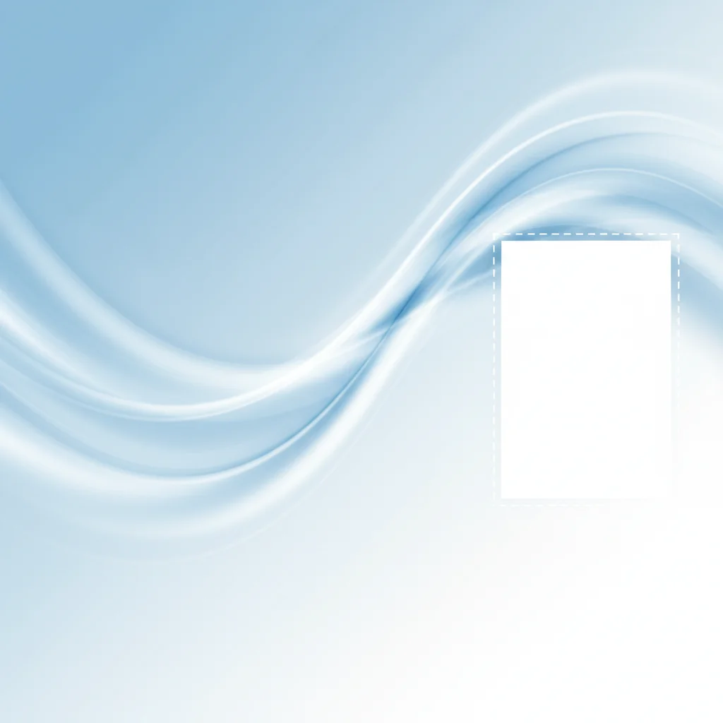 Marketing banner with gradient background and empty product area