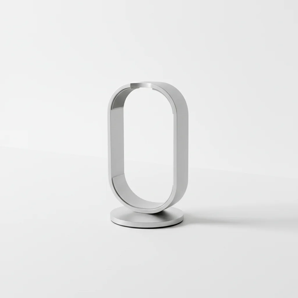 Product mockup with empty phone stand