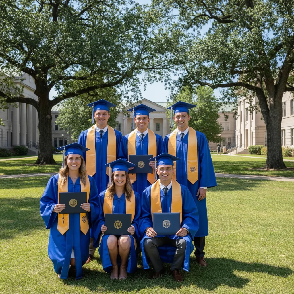 Complete graduation picture with the friend inserted in the back row