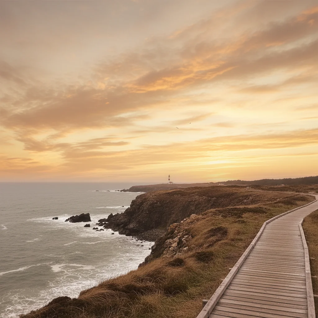 Same portrait with beautiful warm sunset sky
