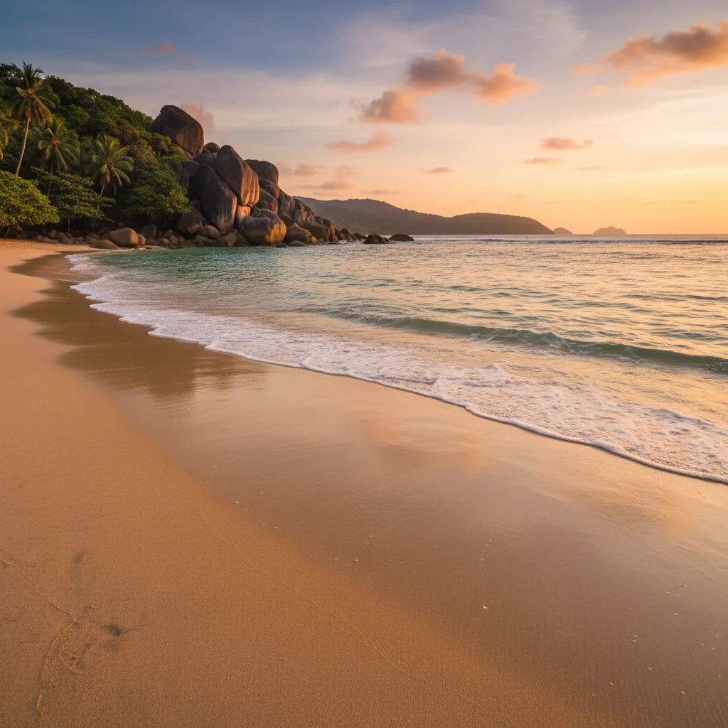 Scenic valley with power lines crossing the frame