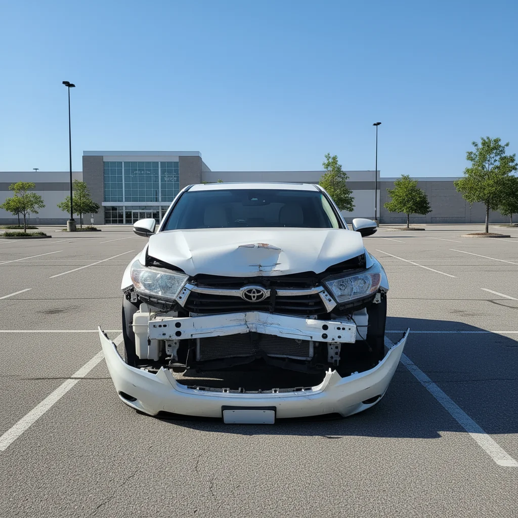 Photo after add realistic crash damage to car photo with AI