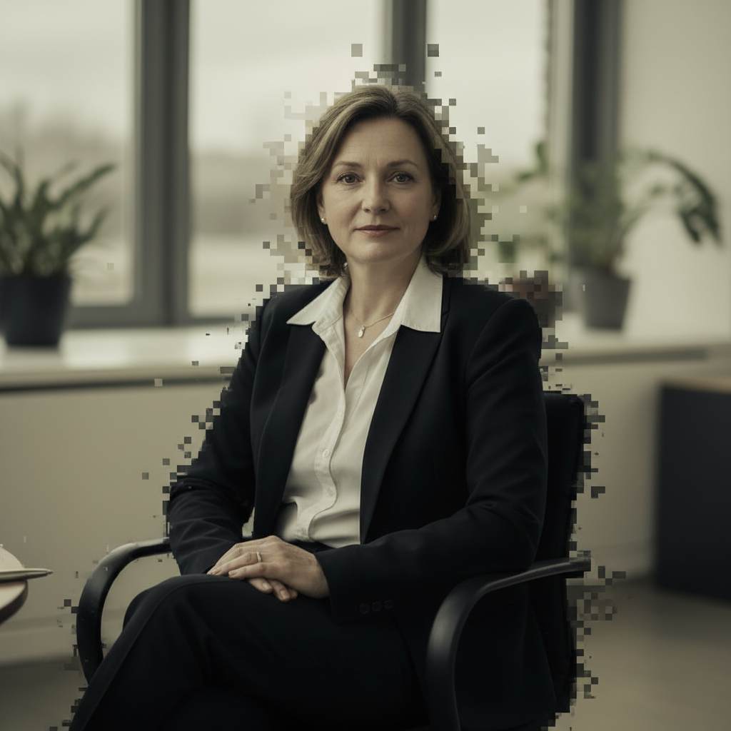 Same portrait restored to HD with smooth gradients and clean edges