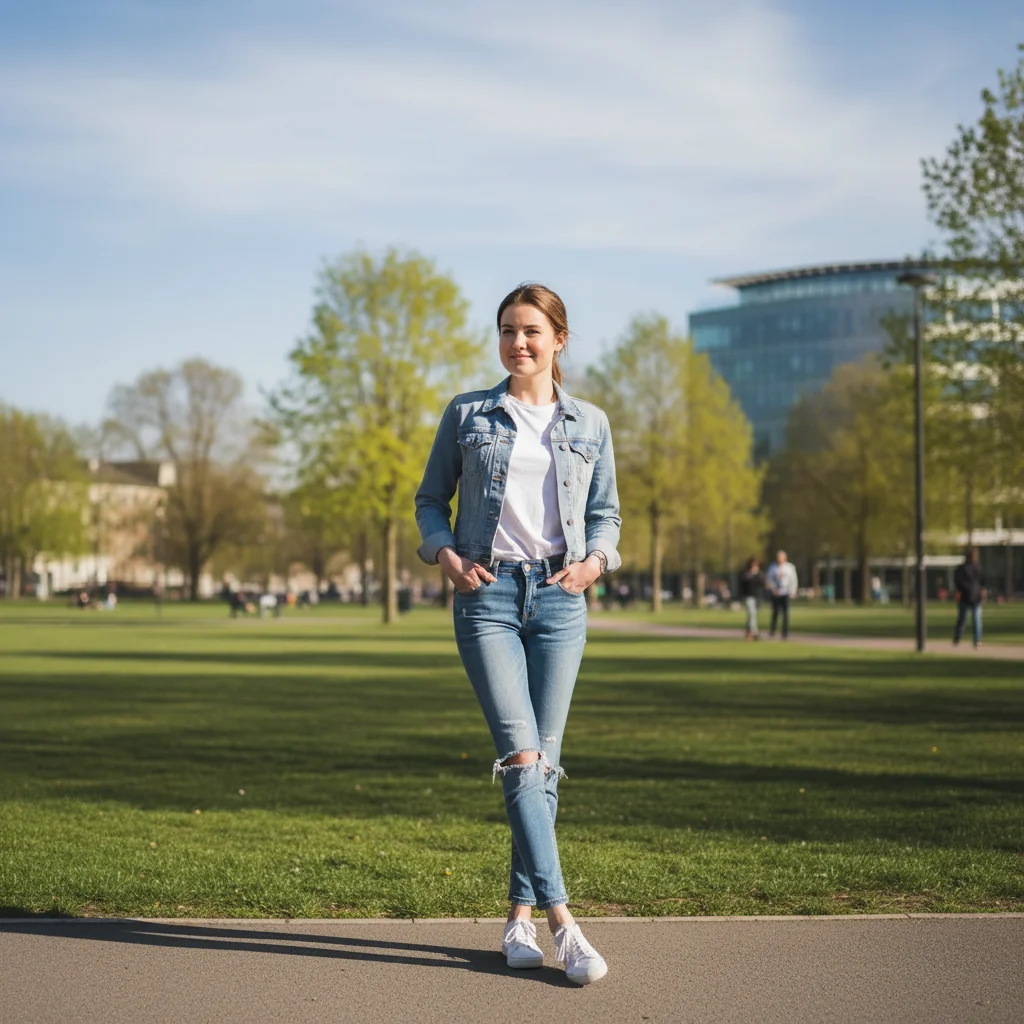 Person made to look realistically heavier after AI fat photo edit