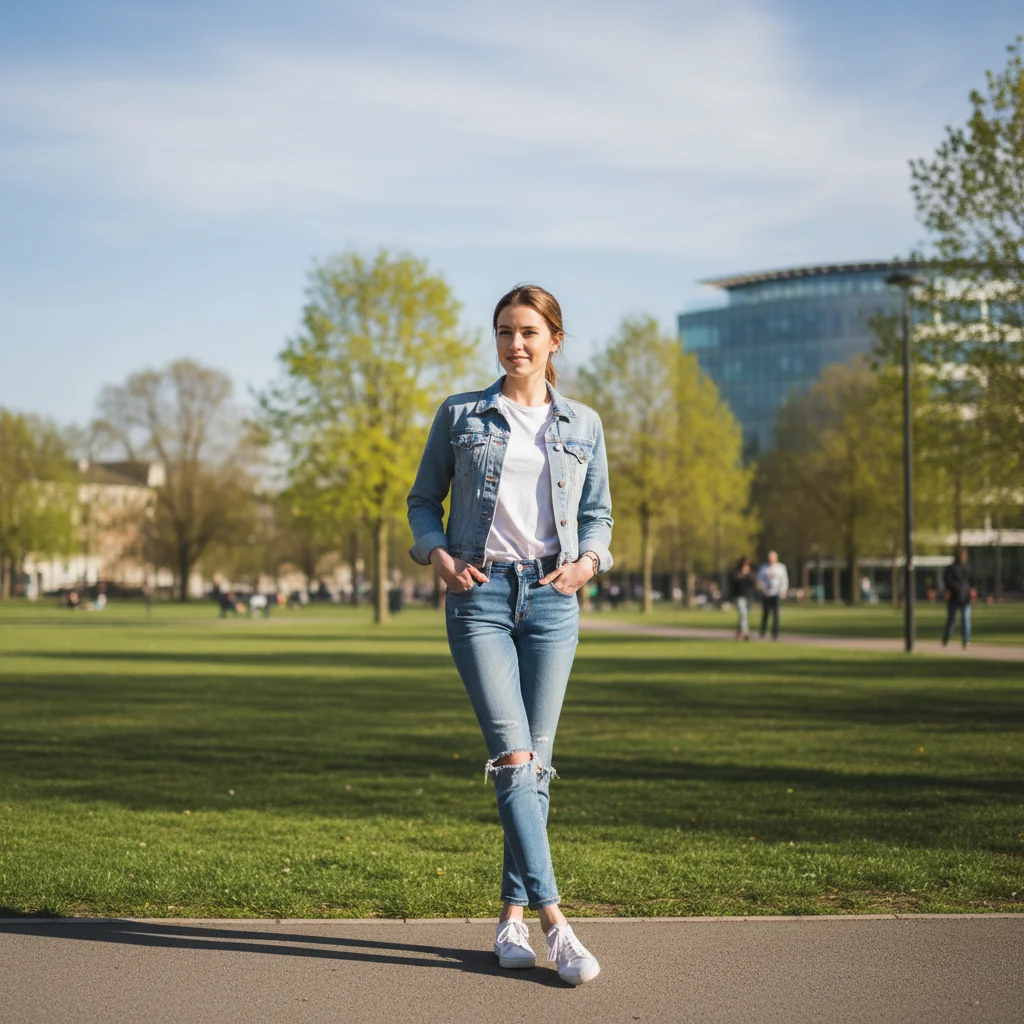 Original photo of person before subtle fat prank edit