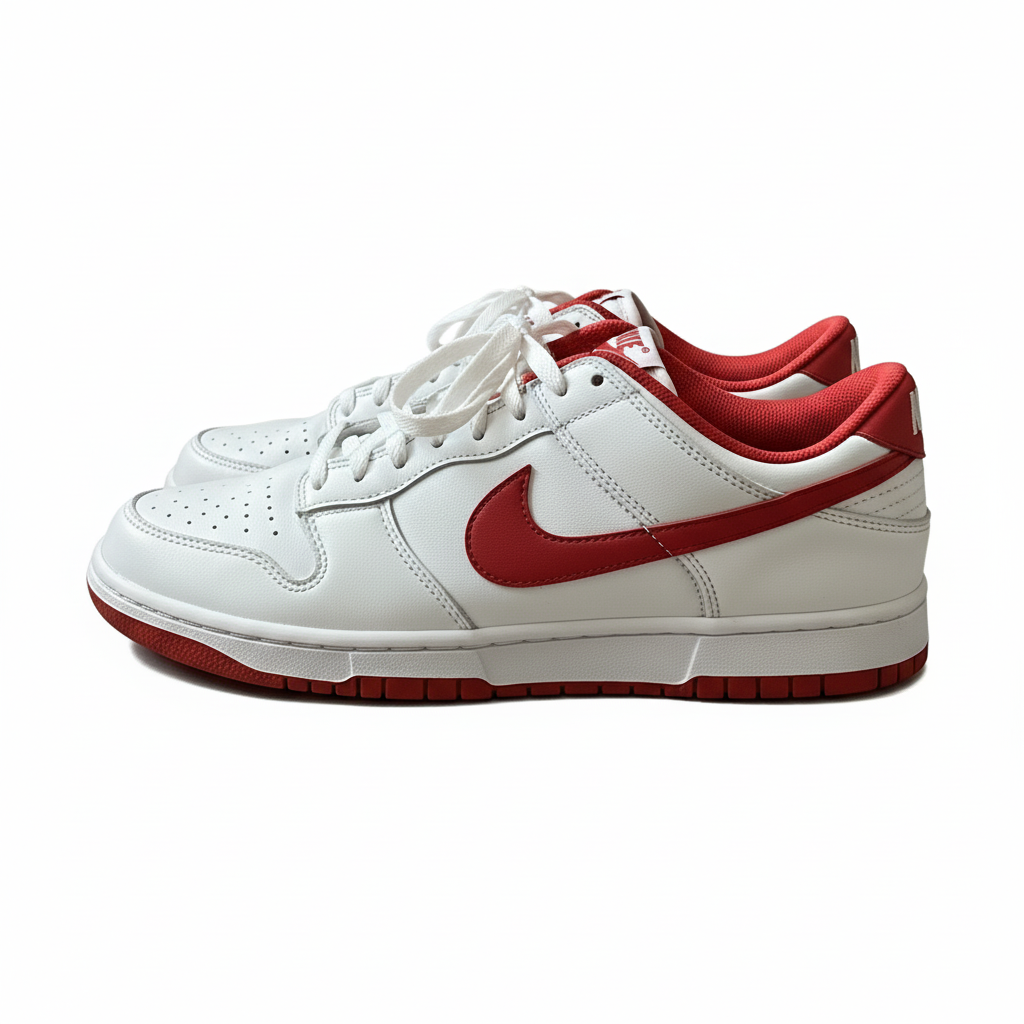 Same sneakers on clean white background, professional resale photo